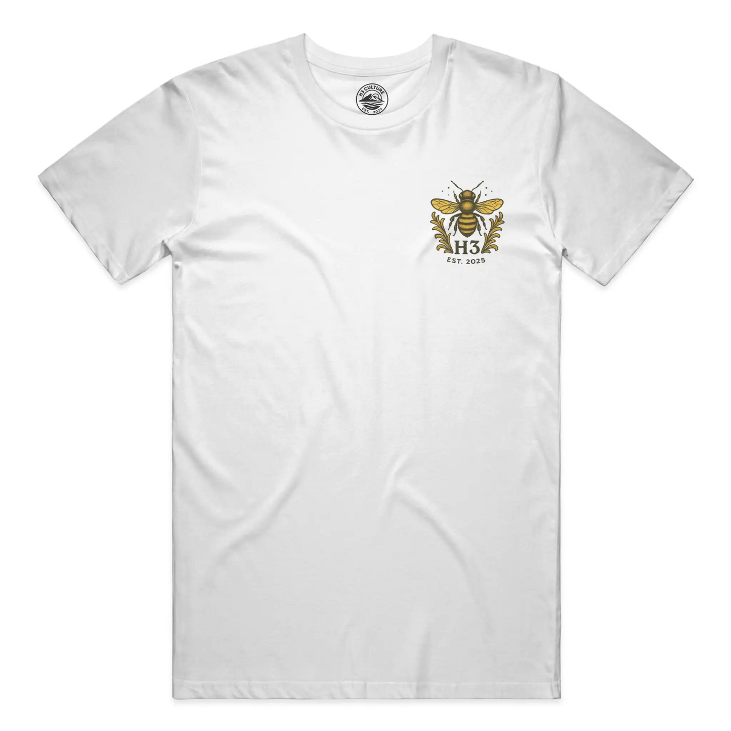 Vintage-Styled H3 Emblem with Honeybee