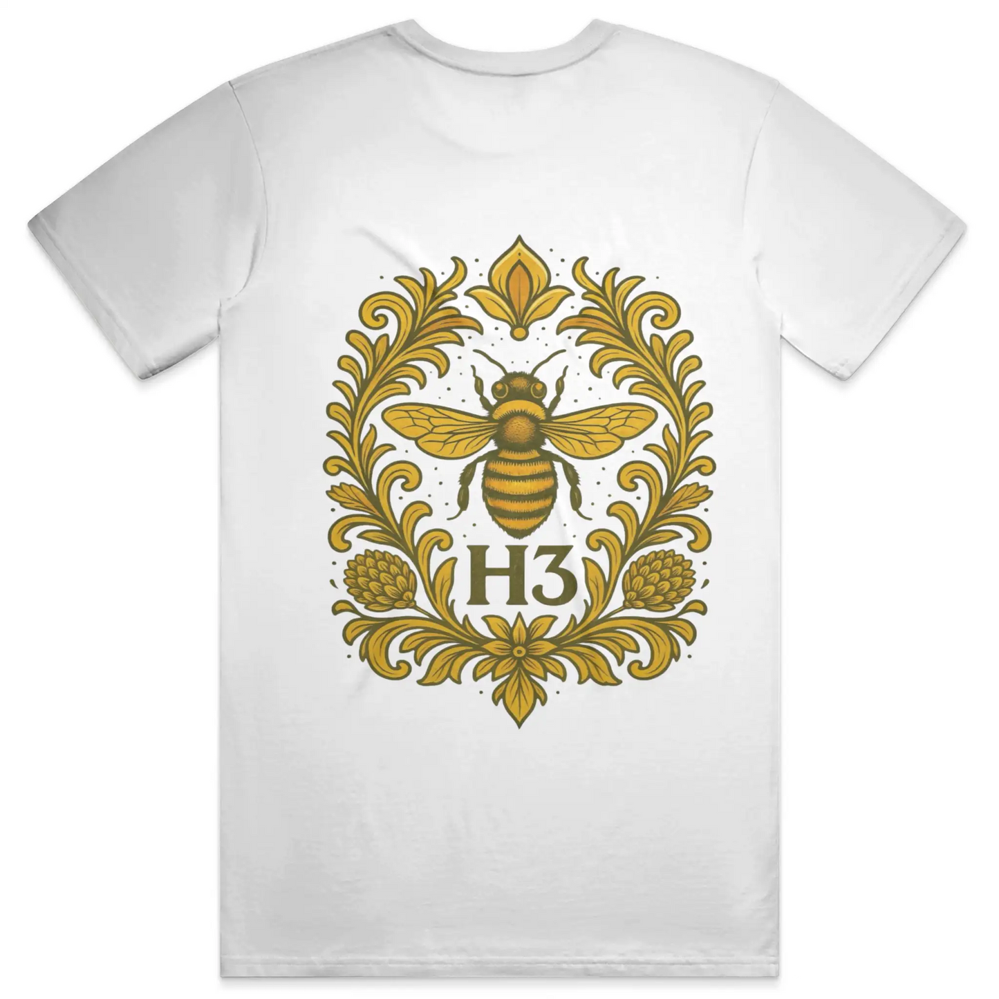 Vintage-Styled H3 Emblem with Honeybee