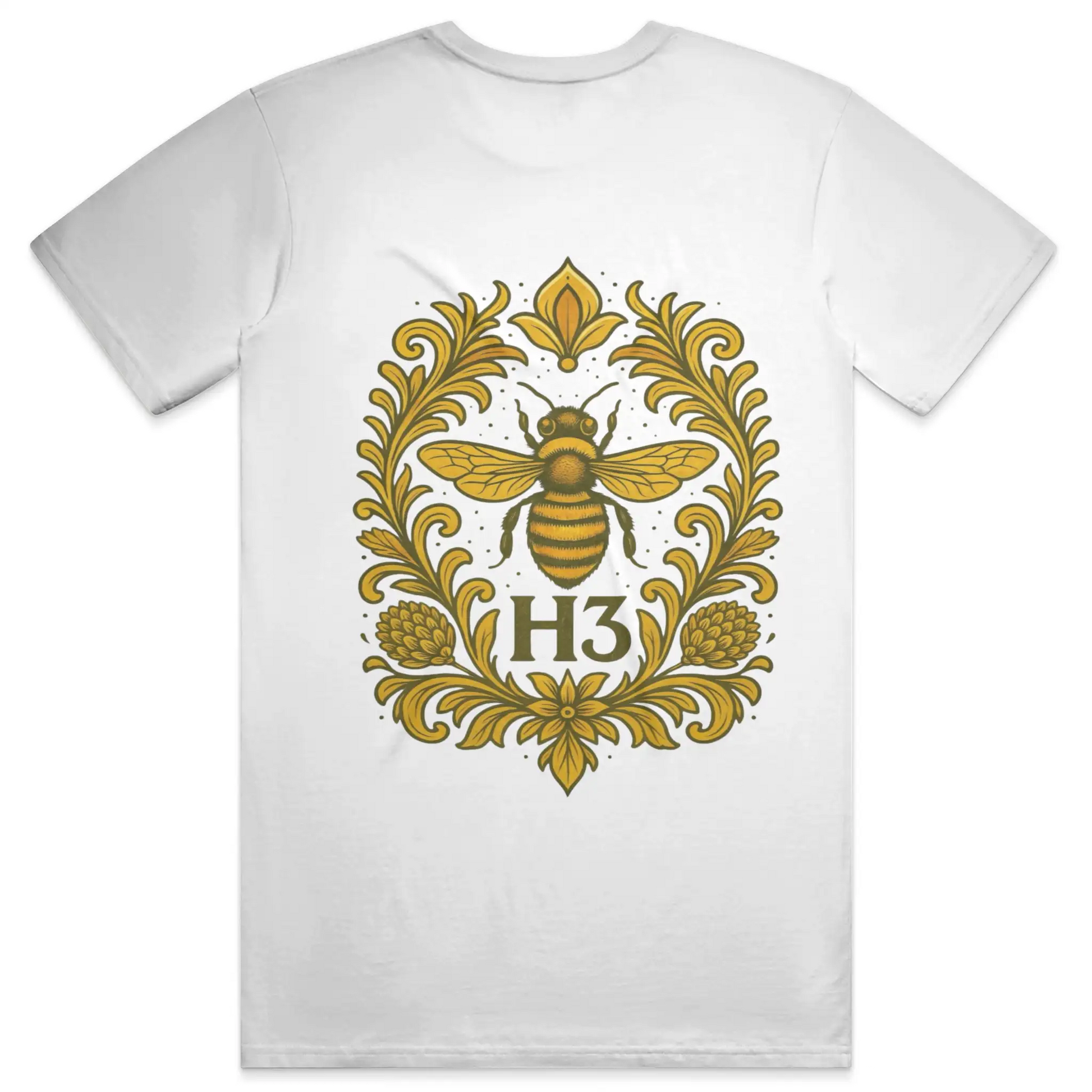 Vintage-Styled H3 Emblem with Honeybee