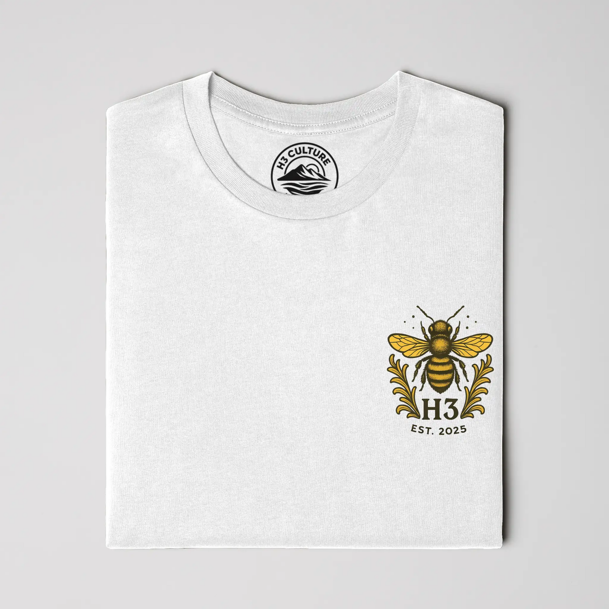 Vintage-Styled H3 Emblem with Honeybee