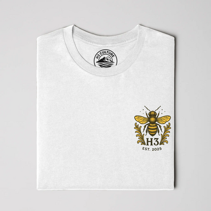 Vintage-Styled H3 Emblem with Honeybee