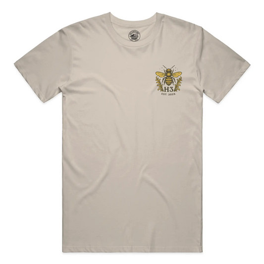 Vintage-Styled H3 Emblem with Honeybee