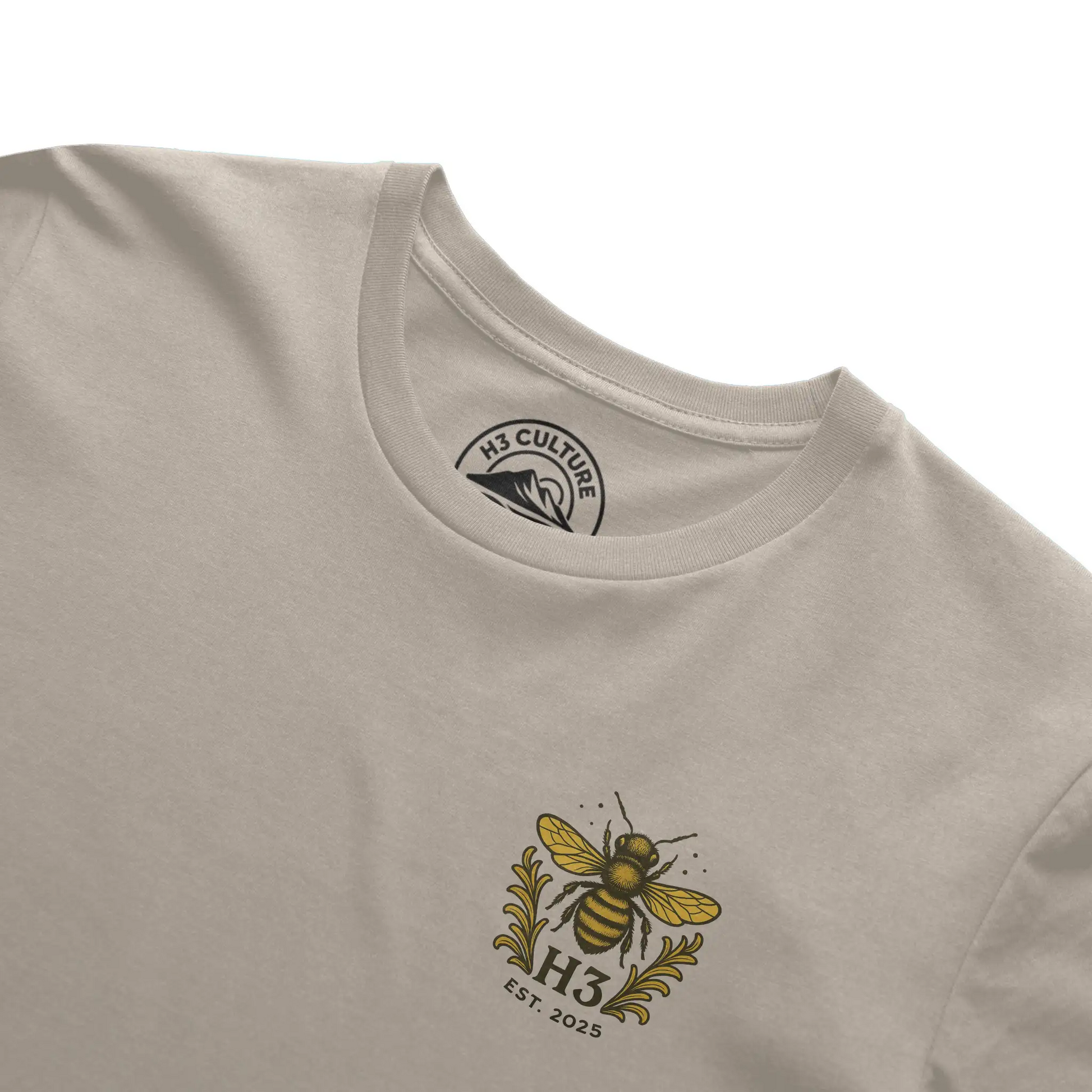 Vintage-Styled H3 Emblem with Honeybee