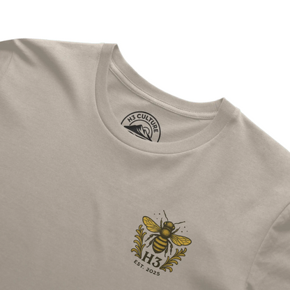 Vintage-Styled H3 Emblem with Honeybee