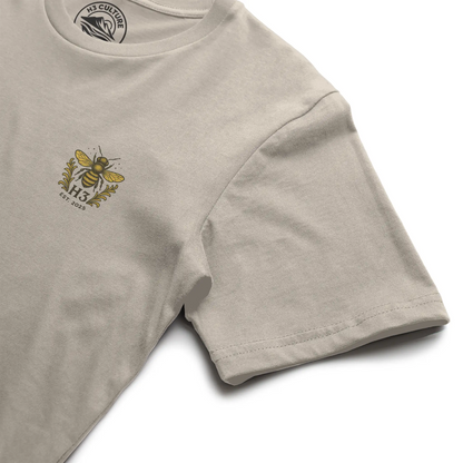 Vintage-Styled H3 Emblem with Honeybee