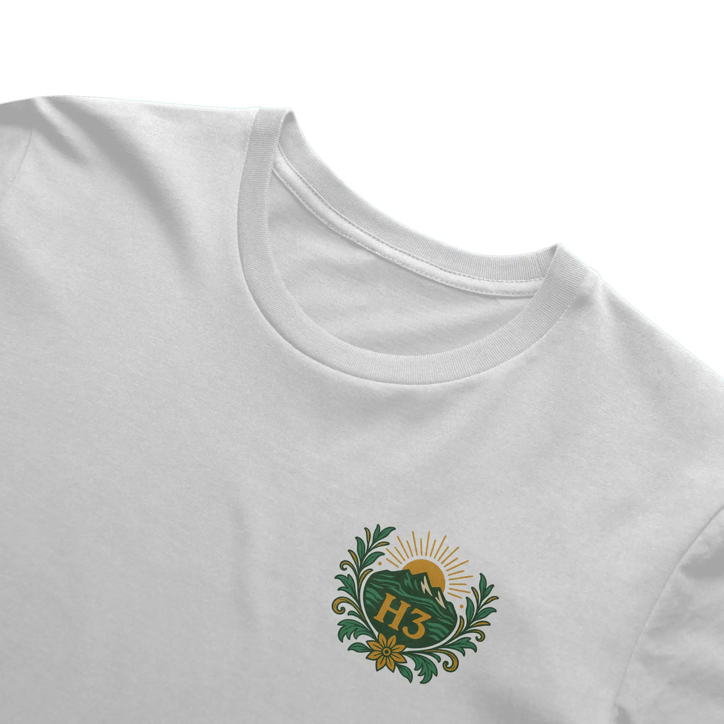 H3 Culture Emblem with Mountains and Sun