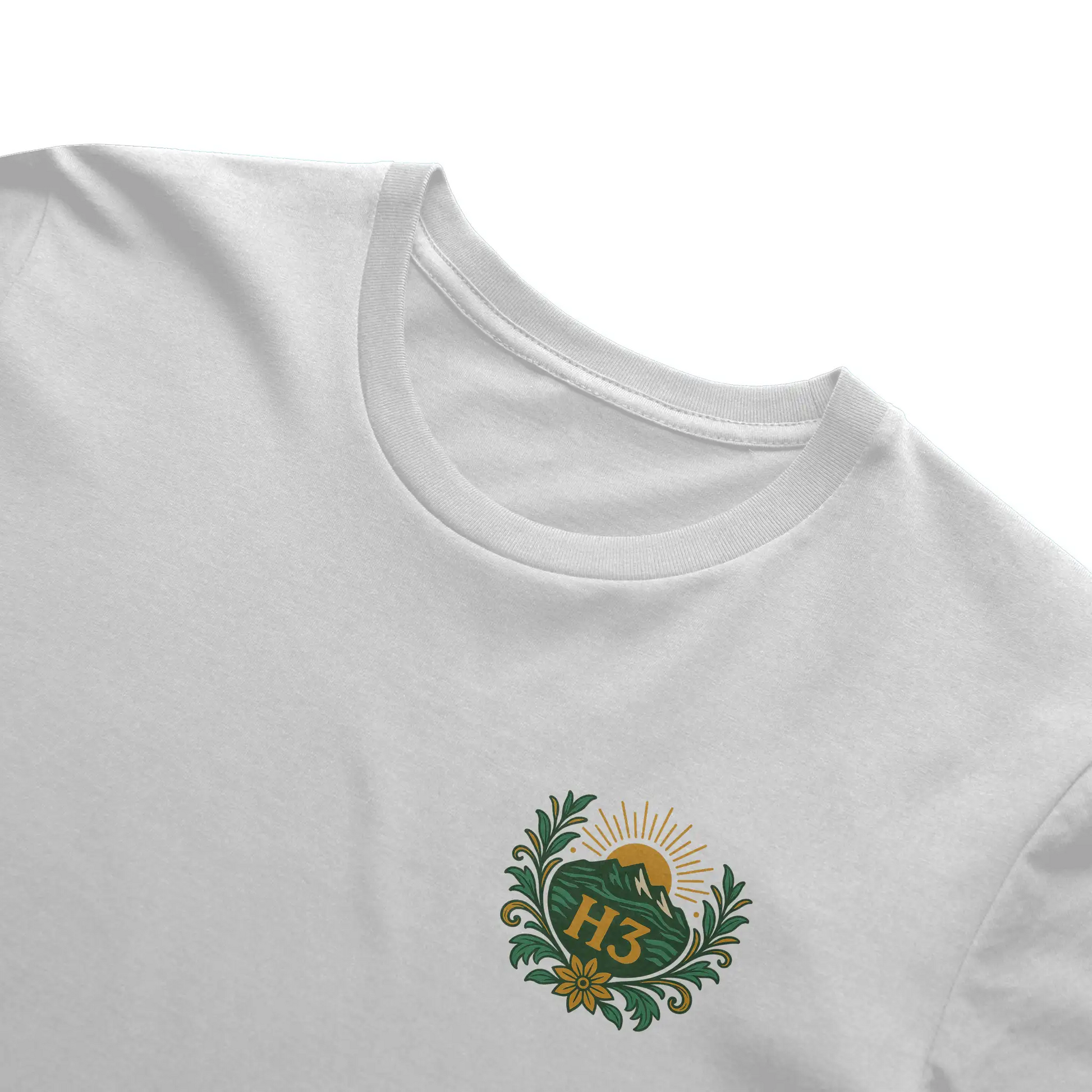 H3 Culture Emblem with Mountains and Sun