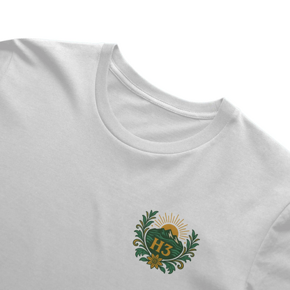 H3 Culture Emblem with Mountains and Sun