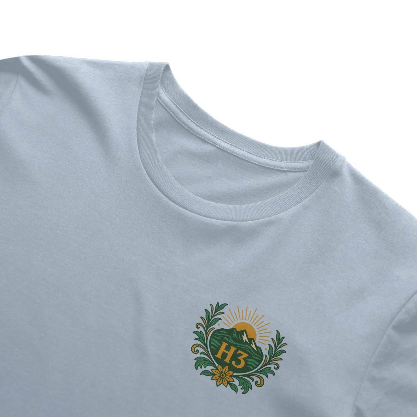 H3 Culture Emblem with Mountains and Sun