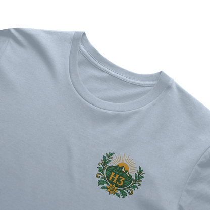 H3 Culture Emblem with Mountains and Sun