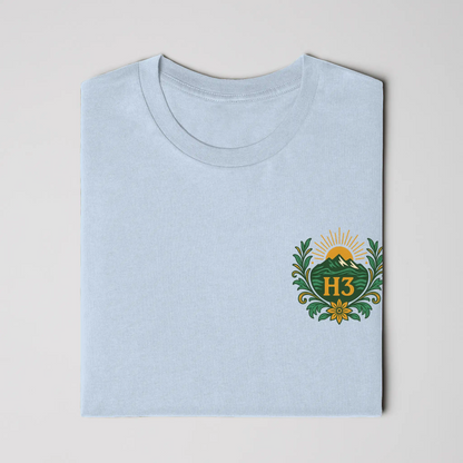 H3 Culture Emblem with Mountains and Sun